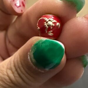 Pandora Red and Gold Scorpion Design